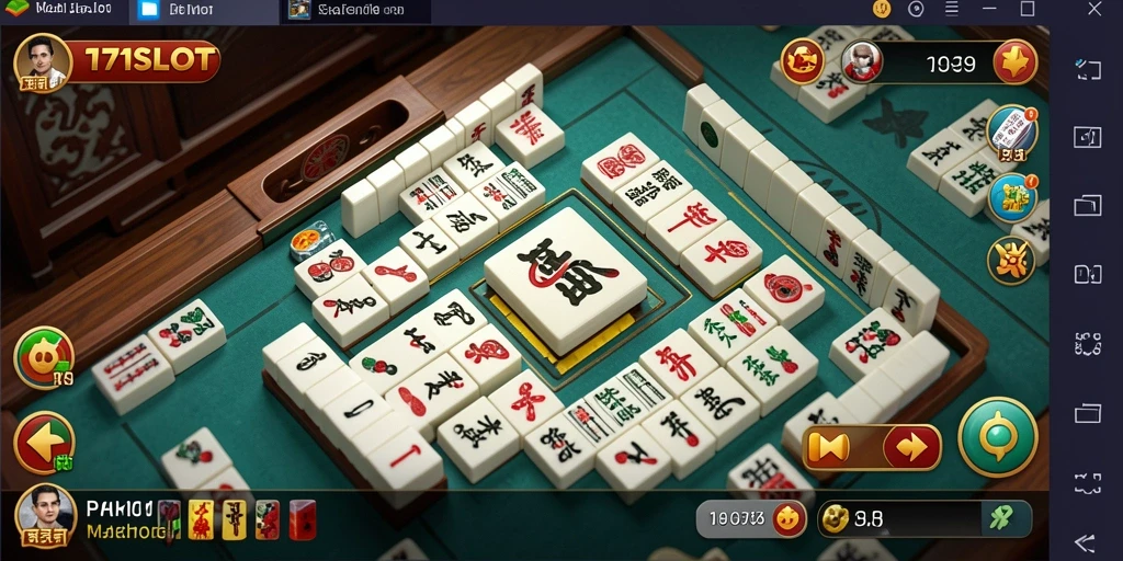 Tampilan gameplay Mahjong di 171SLOT yang seru dan menantang.