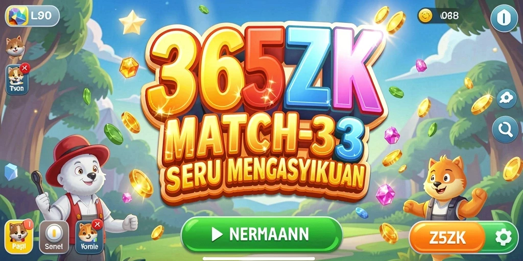 Tampilan gameplay seru dari 365ZK dalam genre Match-3.