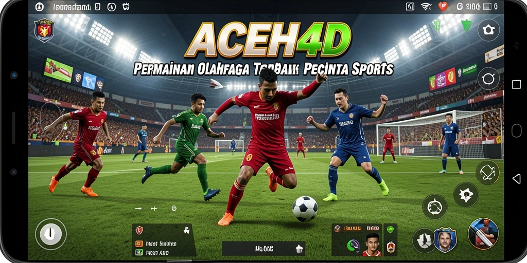 Tampilan gameplay <strong>ACEH4D</strong> yang seru dan interaktif dalam arena olahraga.