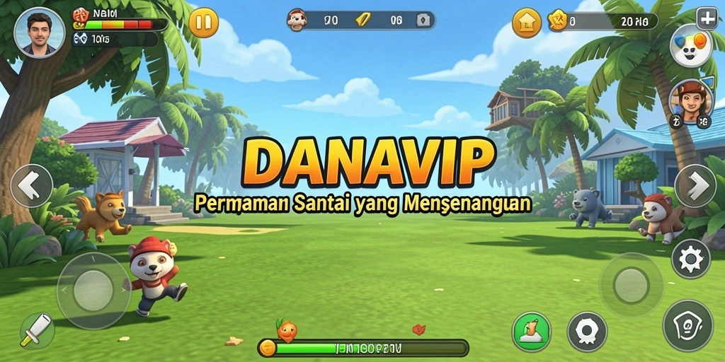 Screenshot gameplay utama DANAVIP yang menampilkan keseruan bermain.