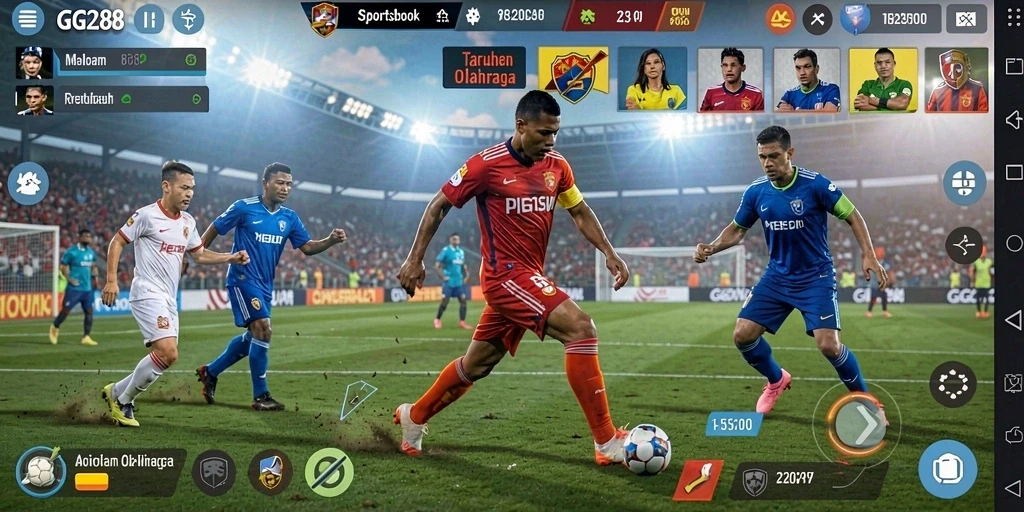Tampilan antarmuka pengguna GG288 yang menarik untuk taruhan olahraga.