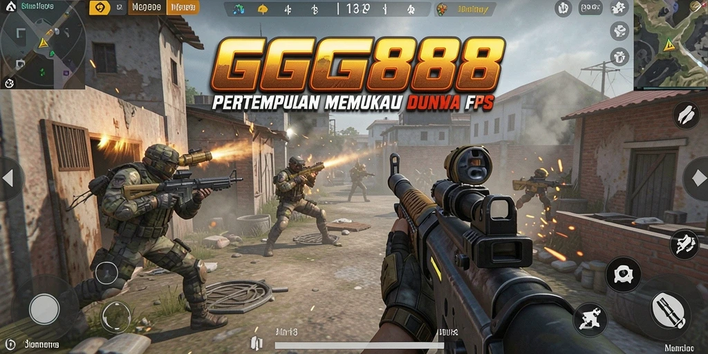 Screenshot utama GGG888 menunjukkan aksi luar biasa dalam pertempuran FPS.
