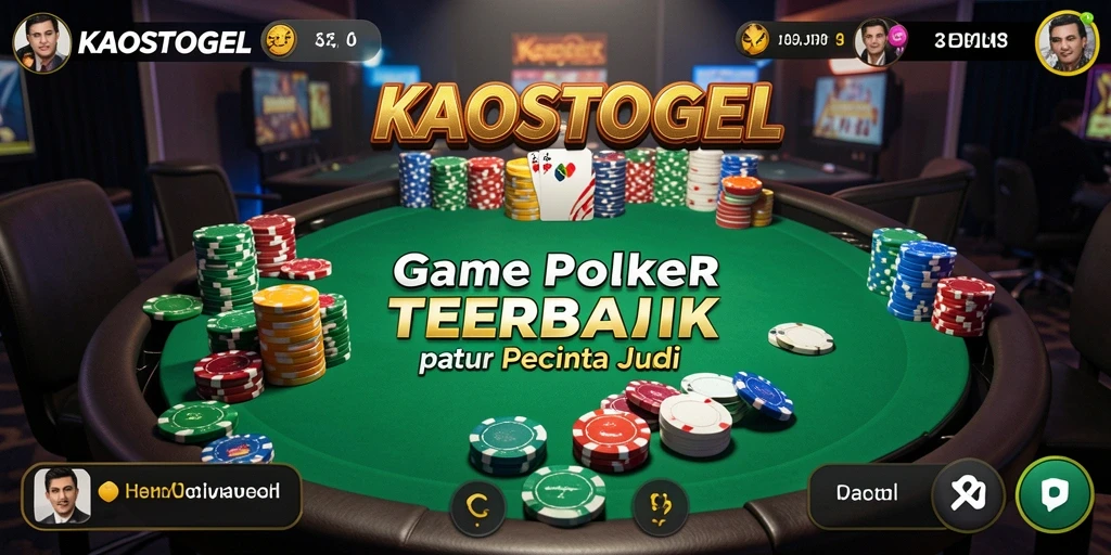 Screenshot gameplay KAOSTOGEL menunjukkan aksi seru permainan Poker.