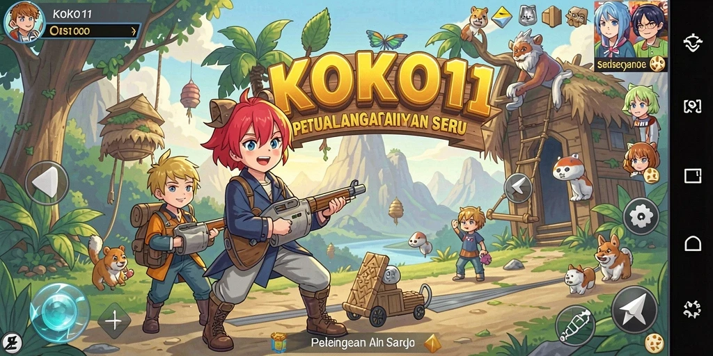 Tampilan gameplay seru KOKO11 dengan karakter anime yang dinamis.