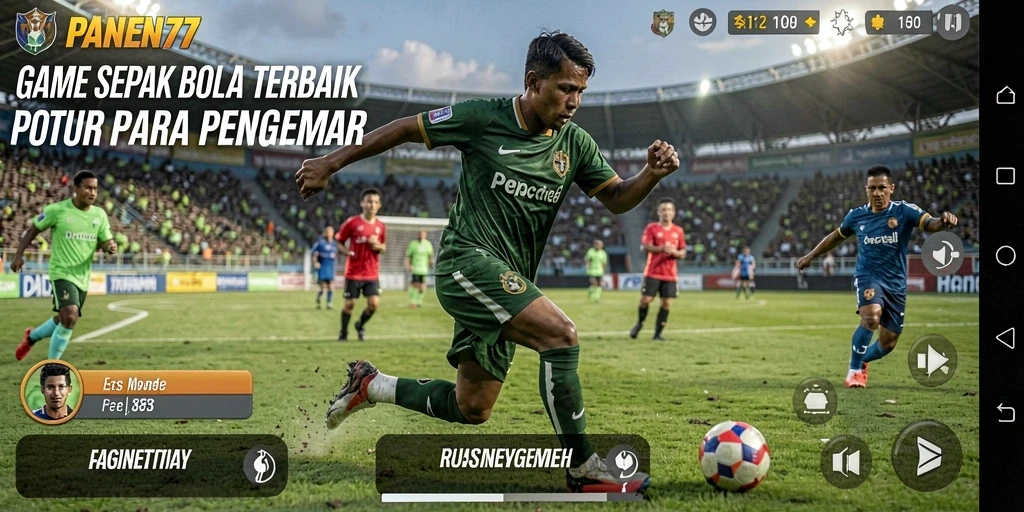 Tampilan grafis menarik dari gameplay sepak bola PANEN77.