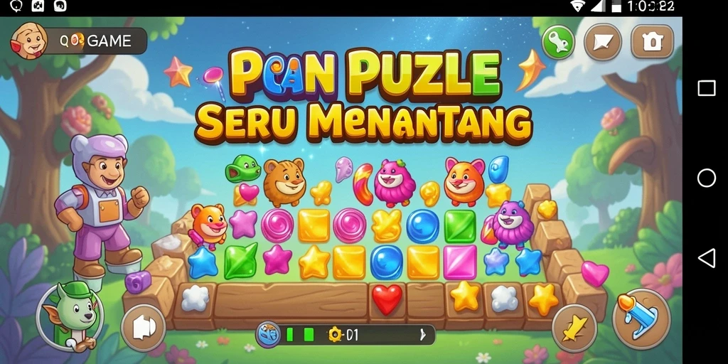 Tampilan gameplay seru dan menantang dari QTGAME yang menarik.