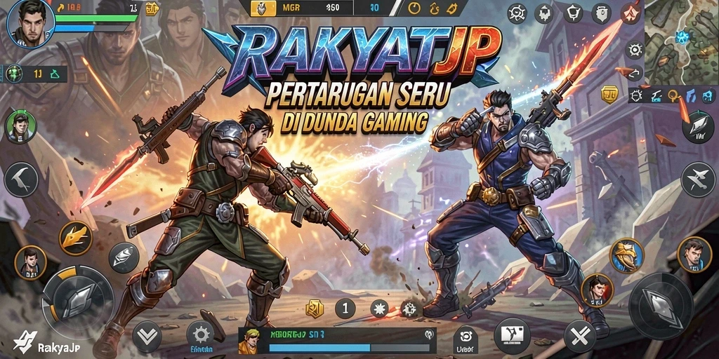 Tampilan aksi mendebarkan dalam gameplay RAKYATJP yang penuh strategi.