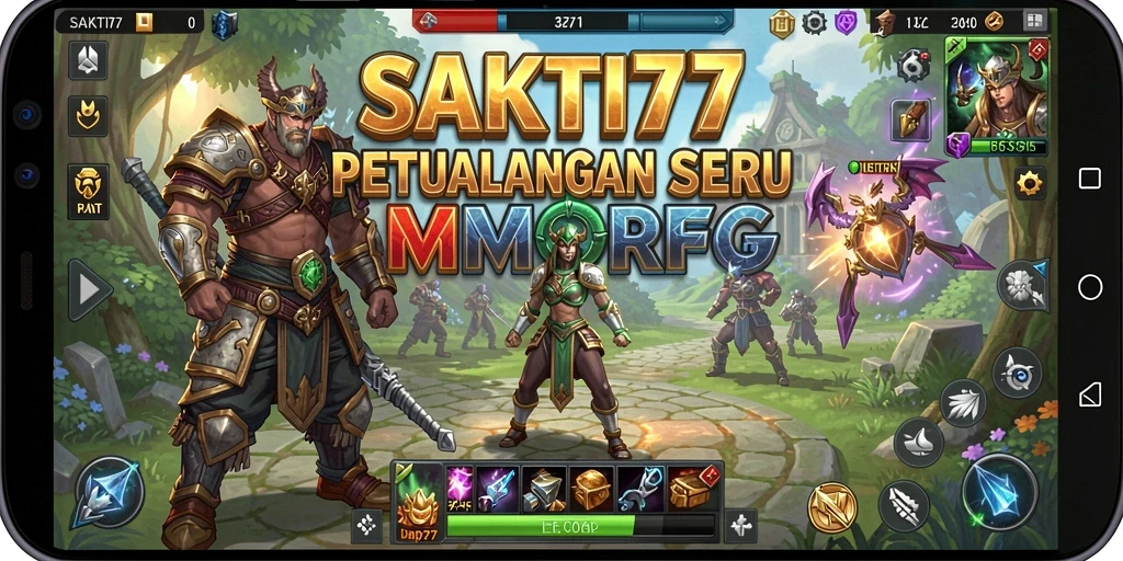 Screenshot gameplay SAKTI77 menampilkan aksi pertempuran yang seru di dunia MMORPG.