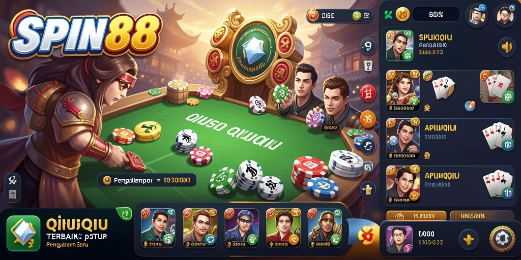 Tampilan gameplay QiuQiu SPIN88 yang menarik dan interaktif.